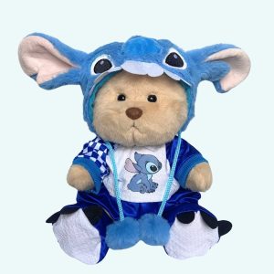 Nino – L’orso di peluche articolato fatto a mano con il suo costume di Stitch