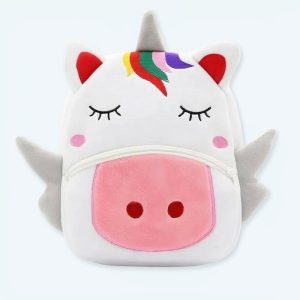 Zaino peluche unicorno bianco