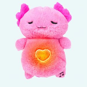 Peluche luce notturna rosa di axolotl che respira con ninne nanne integrate