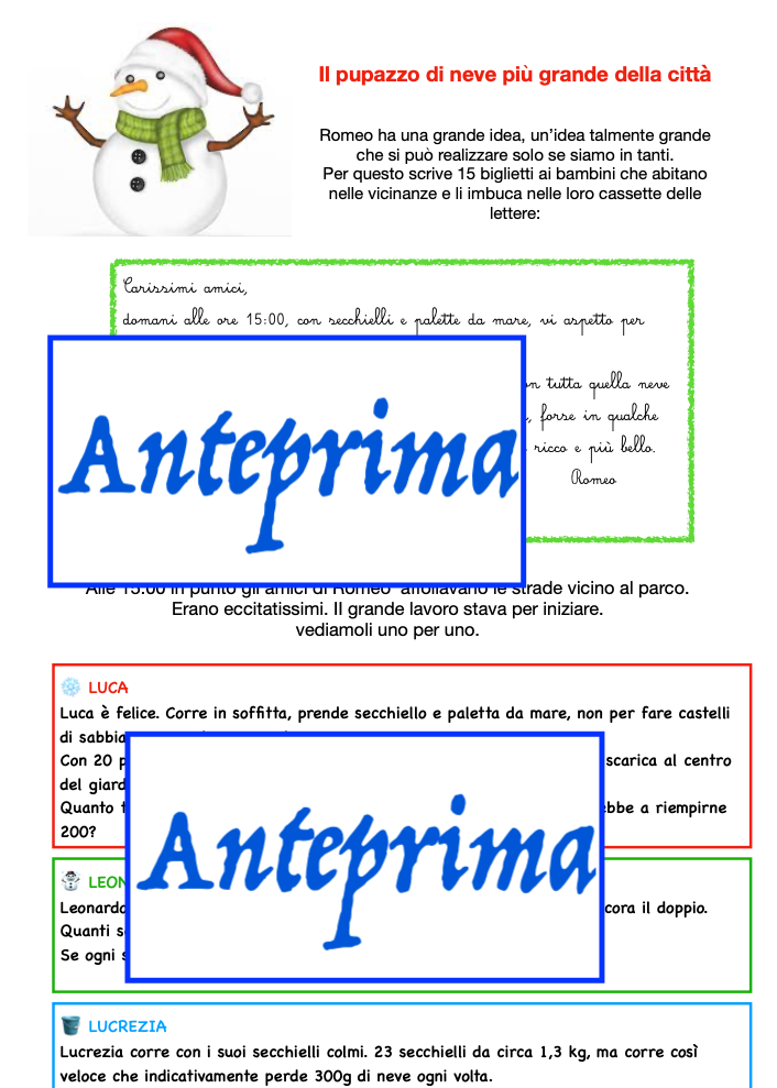 Problemi a lieto fine- 4 serie, 48 problemi per una matematica di Natale per vacanze e didattica a stazioni - immagine 4