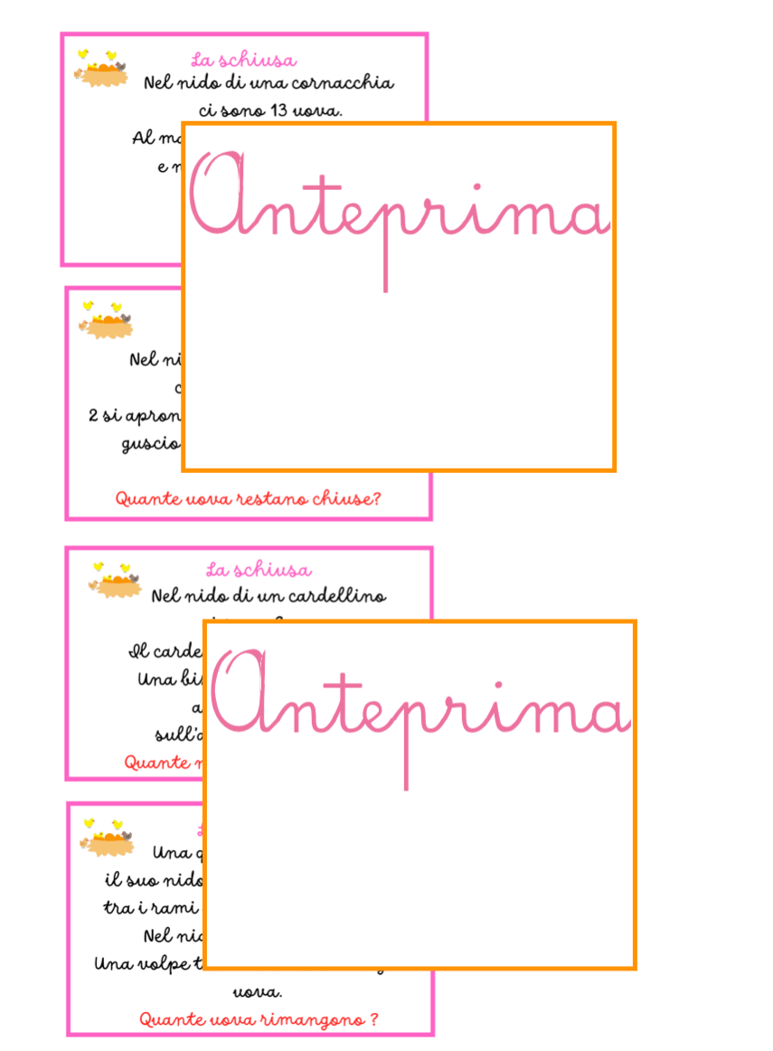 Matematica di Pasqua( e non solo) – Problemi entro il 20 con le 4 operazioni (Classe 1ª-2ª) Nidi, uova e pulcini: problemi con distrattori e pillole scientifiche - immagine 7